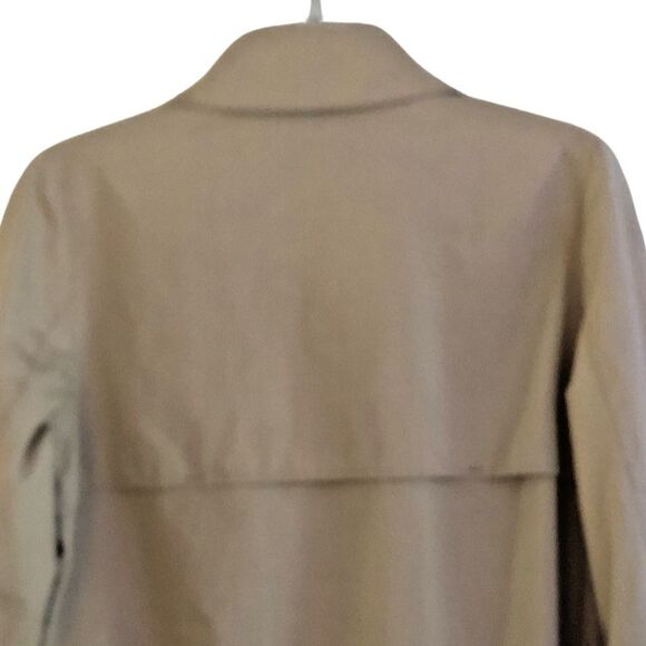 Everlane Swing Trench Coat Womens L Classic Khaki Cropped Double Breasted Jacket - Picture 9 of 14